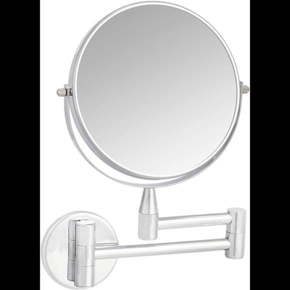 Wall Mounted Vanity Makeup Mirror 1X/5X Magnification Extendable Double Sided - Picture 3 of 5